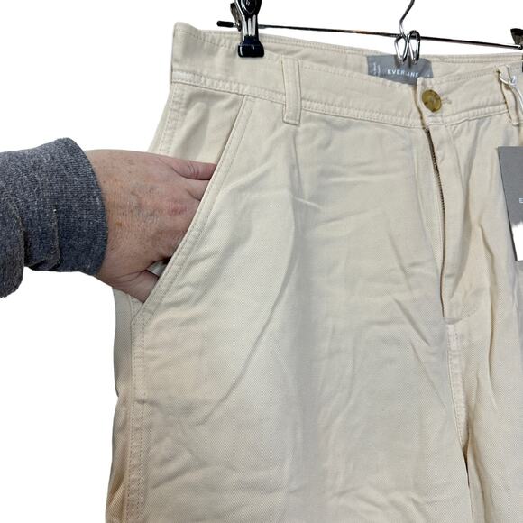 Everlane The Tencel Relaxed Chino Pants Parchment High Rise Women 14 NWT - Picture 6 of 11